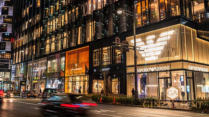 Ginza District in Tokyo, Japan